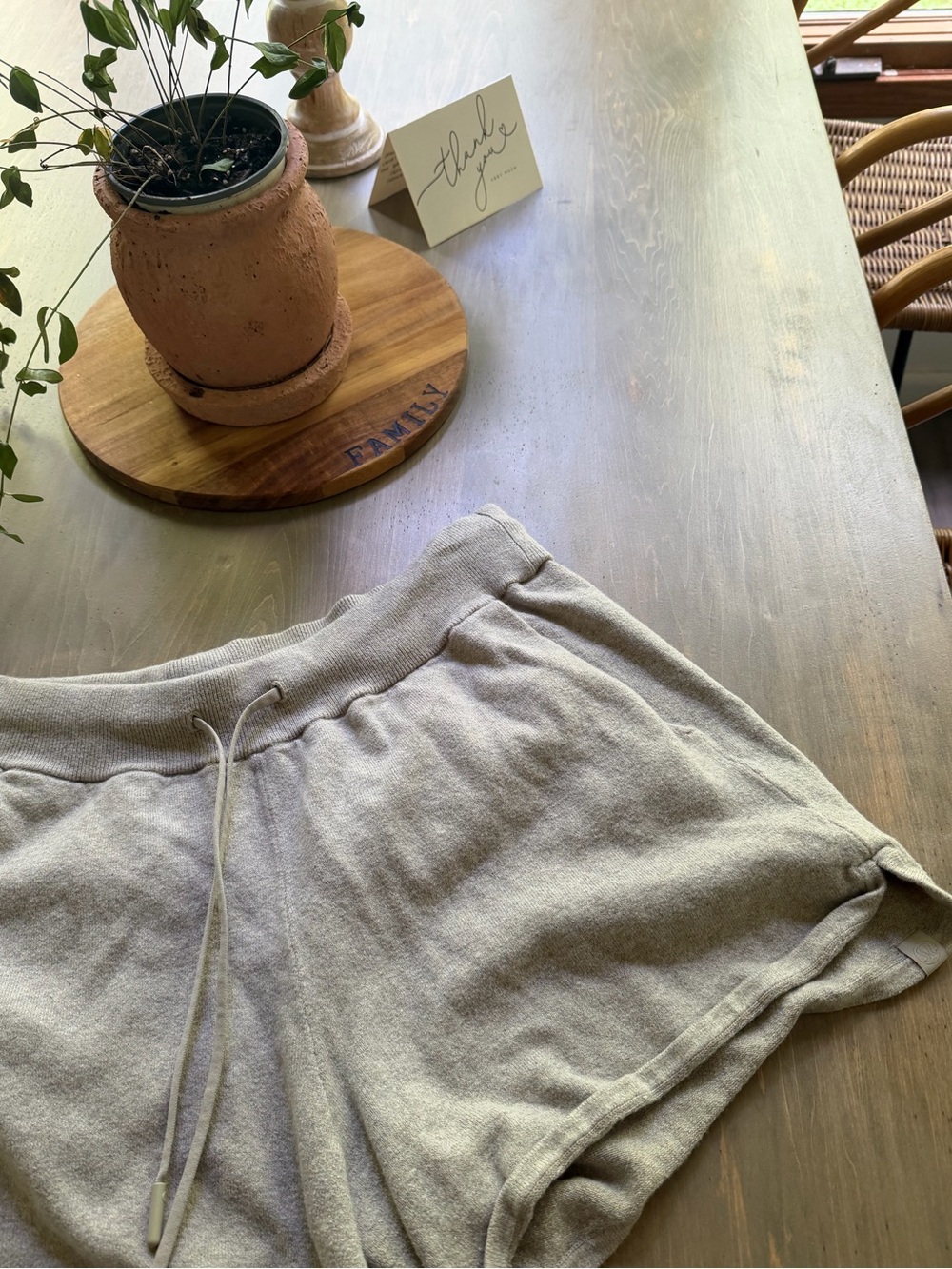 lululemon athletica Heather Light Gray Athletic Lounge Shorts